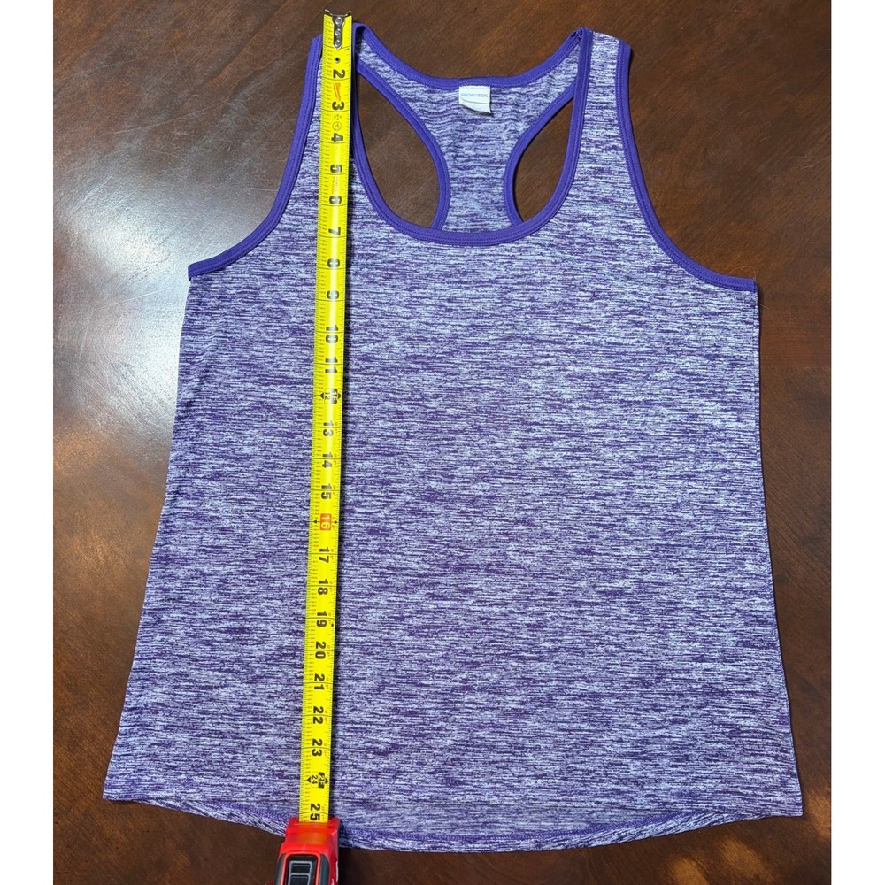 Sport-Tek PosiCharge Purple Heather Racerback Tank Top Womens L LST390 - Picture 3 of 5